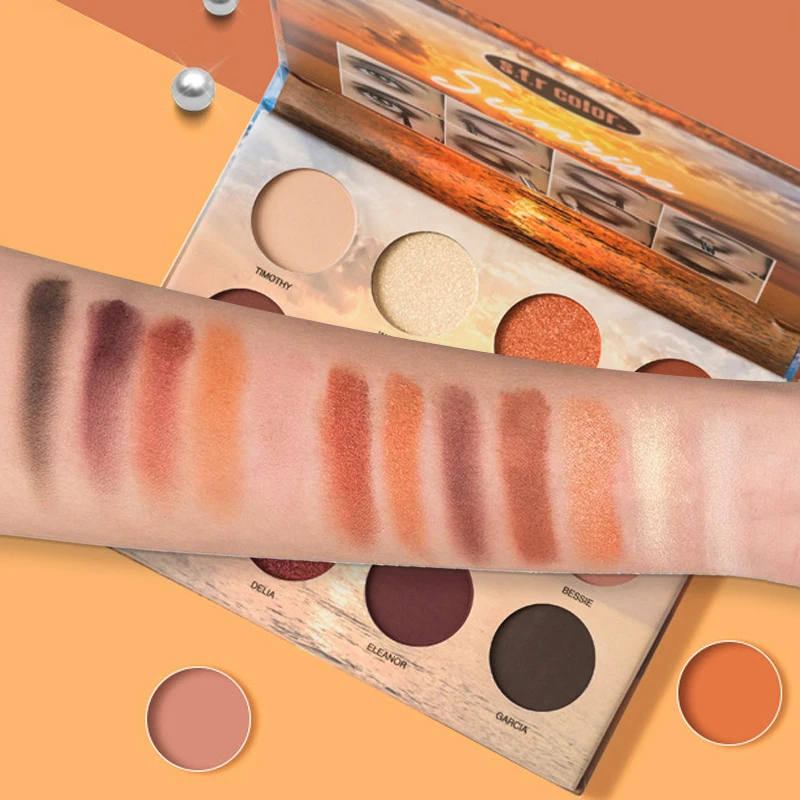 12 цветов Палитра теней для век звездное небо длительное мерцание Пигмент Тени