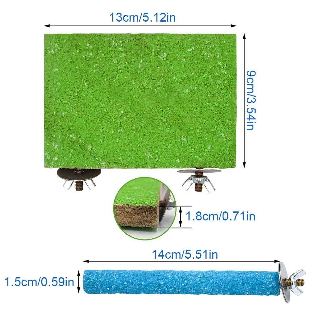 

Pet Bird Chew Toys Parrot Perches Stand Platform Chew Toy Paw Grinding Clean Bird Toys For Bites Parakeet Random Color