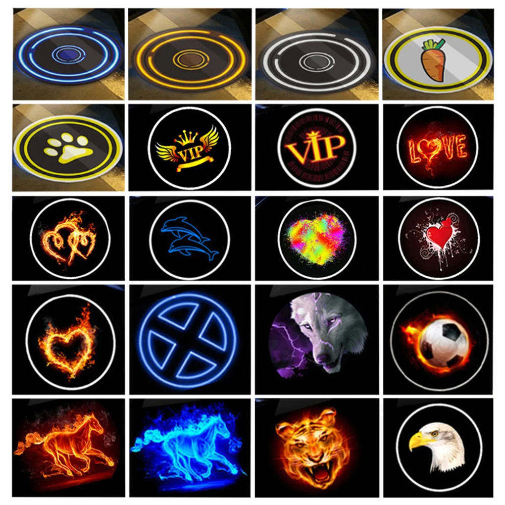 Светодиодная лампа для двери автомобиля 2 шт. декоративный светильник с