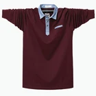 Мужская рубашка-поло с длинным рукавом, Однотонная рубашка поло, новая одежда, летняя Уличная Повседневная модная мужская футболка размера плюс 5XL