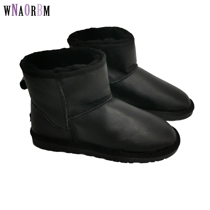 Брендовые женские сапоги из 100% натуральной овечьей кожи с шерстью зимние на