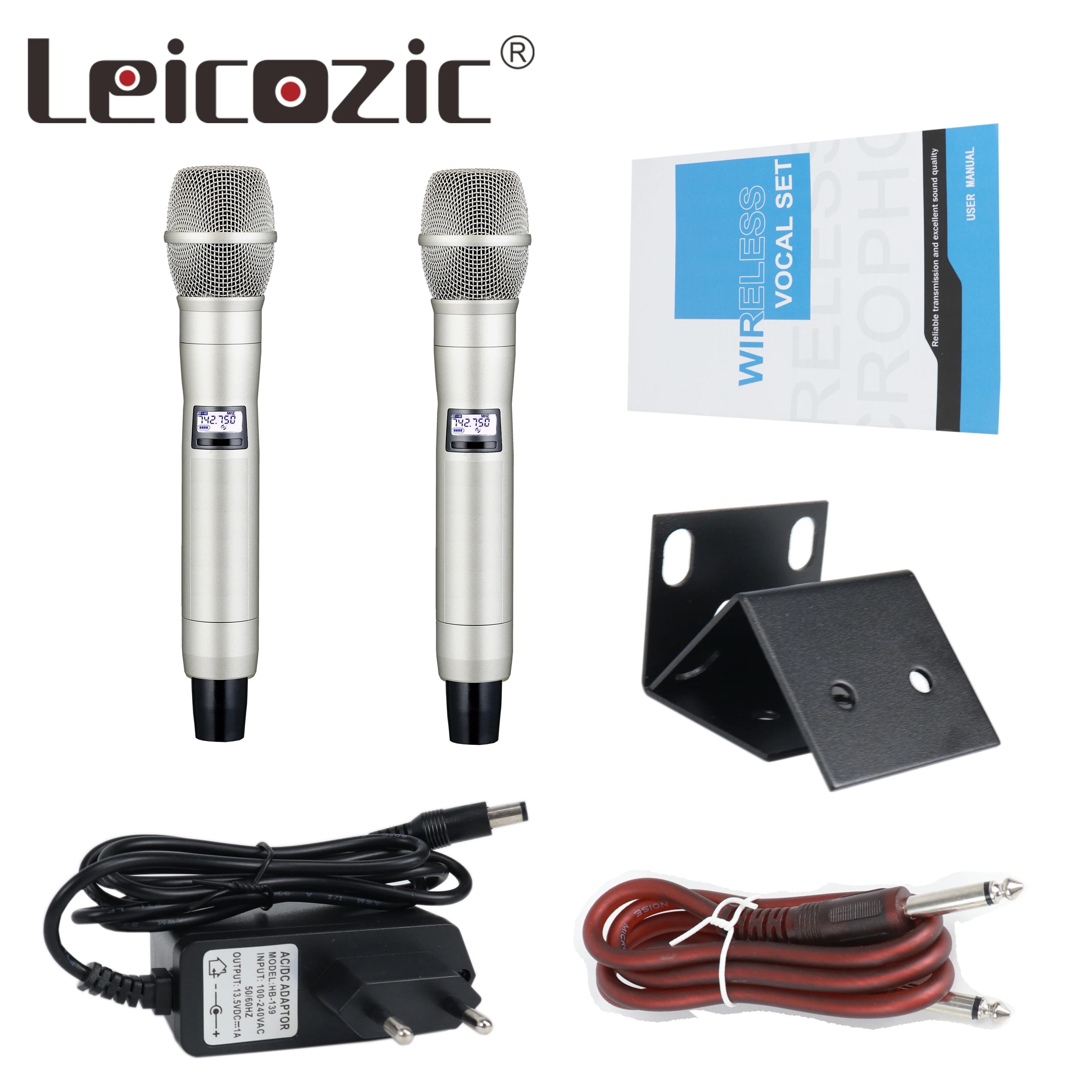 Профессиональный двухканальный микрофон leizic atx200 беспроводной uhf - купить по