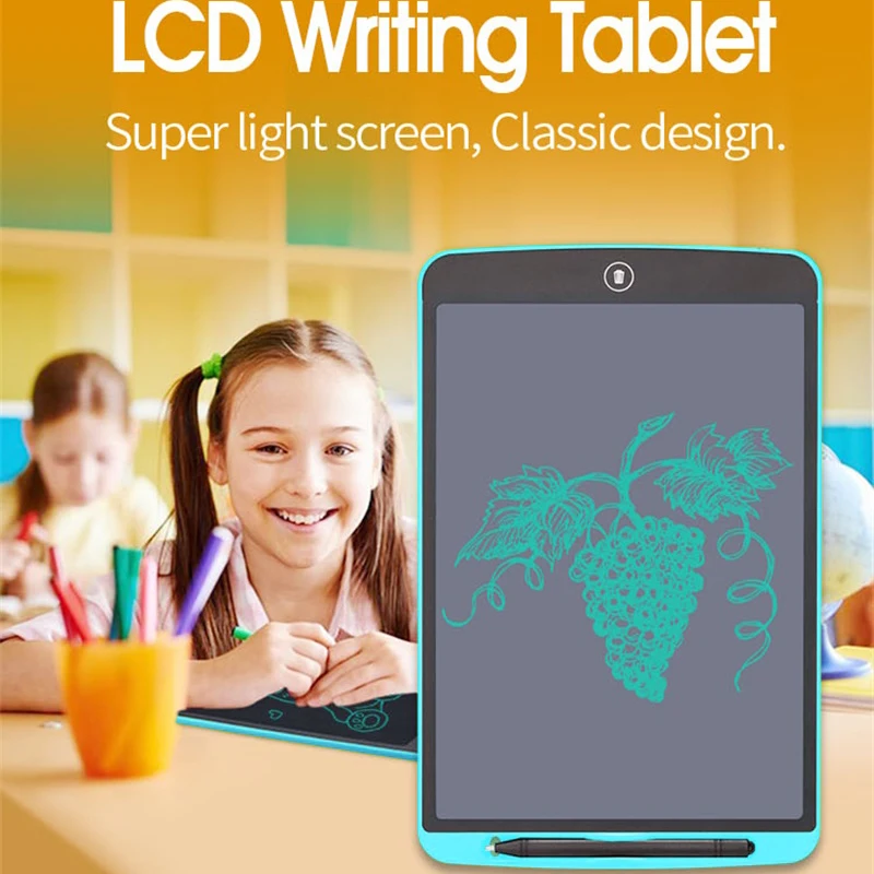 12 ''цифровой ЖК планшет для письма Толстая ручка Поддержка графического