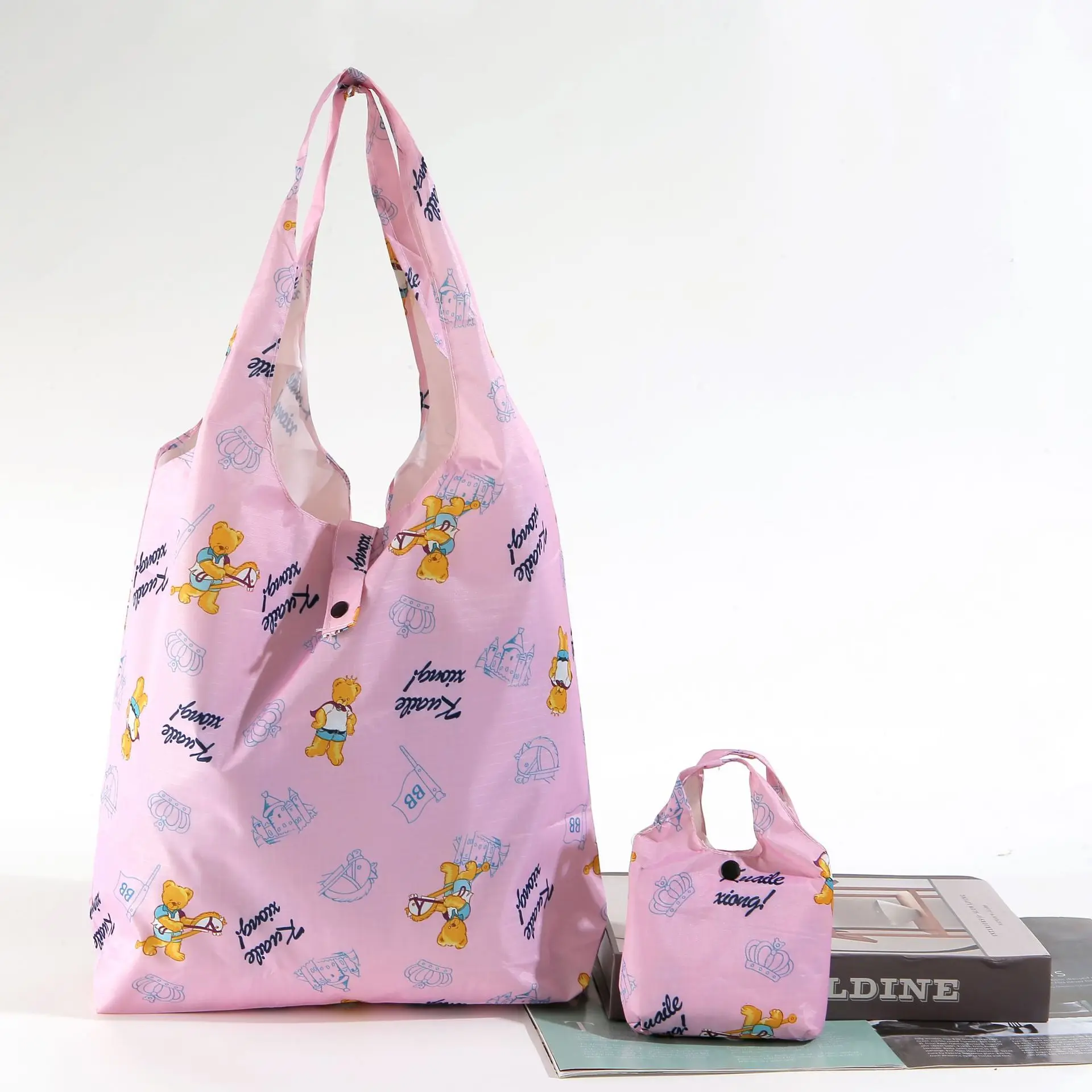 

animal washable beach bag tote with small purse bag