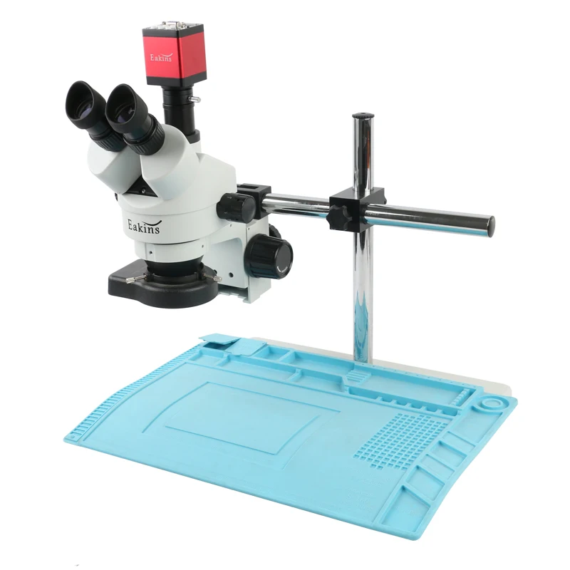 

7- 45X Simul-focal Stereo Microscope Trinocular Microscope + HDMI VGA Industry Video Camera +56 Led Light For PCB Soldering