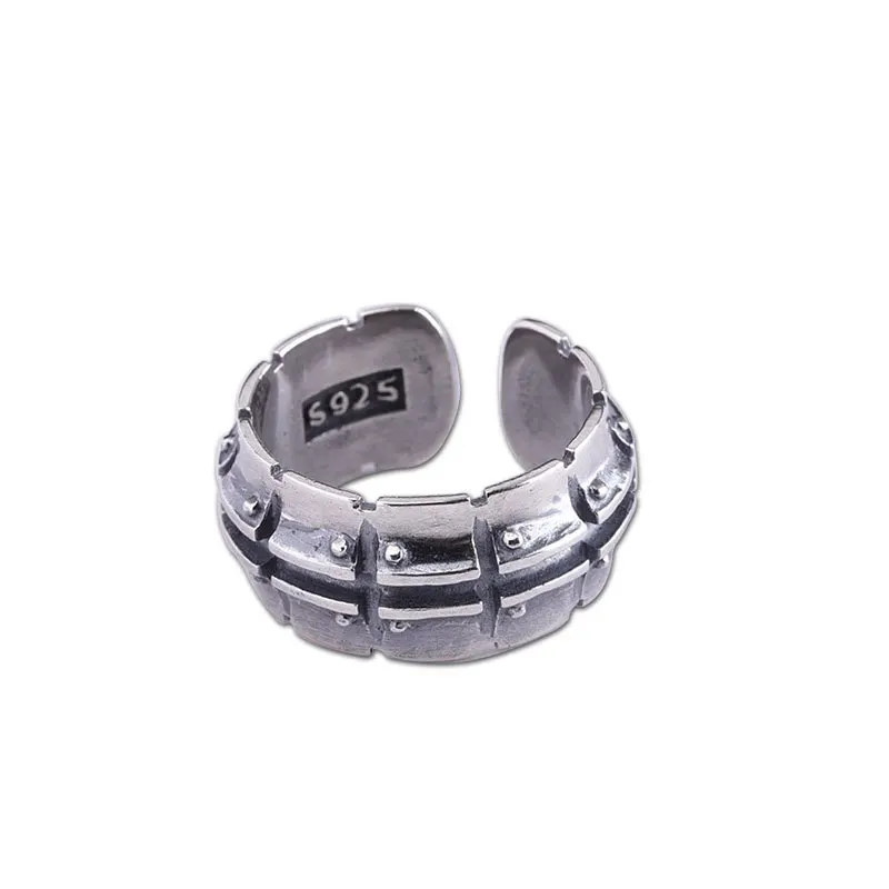 

Thai Silver Hand Jewelry 925 Sterling Silver Open Cool Men's Ring