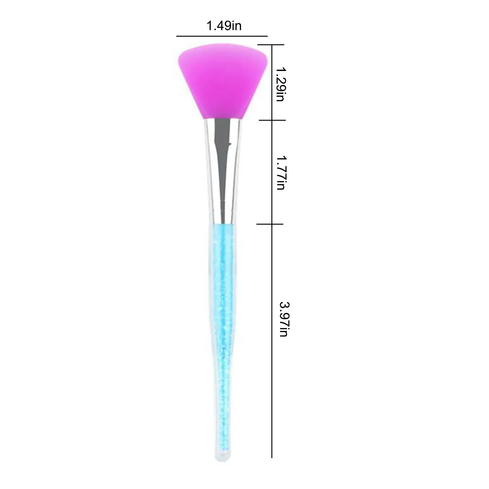 

Professional Makeup Silicone Face Mask Brush For Facials Hairless Applicator Tools Rhinestone Handle DIY Cosmetic Beauty Tools