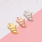 Fnixtar, 20 шт.лот, 26*15 мм, зеркальная полировка, нержавеющая сталь, полые ботинки, подвески для самостоятельного изготовления ожерелий, браслетов