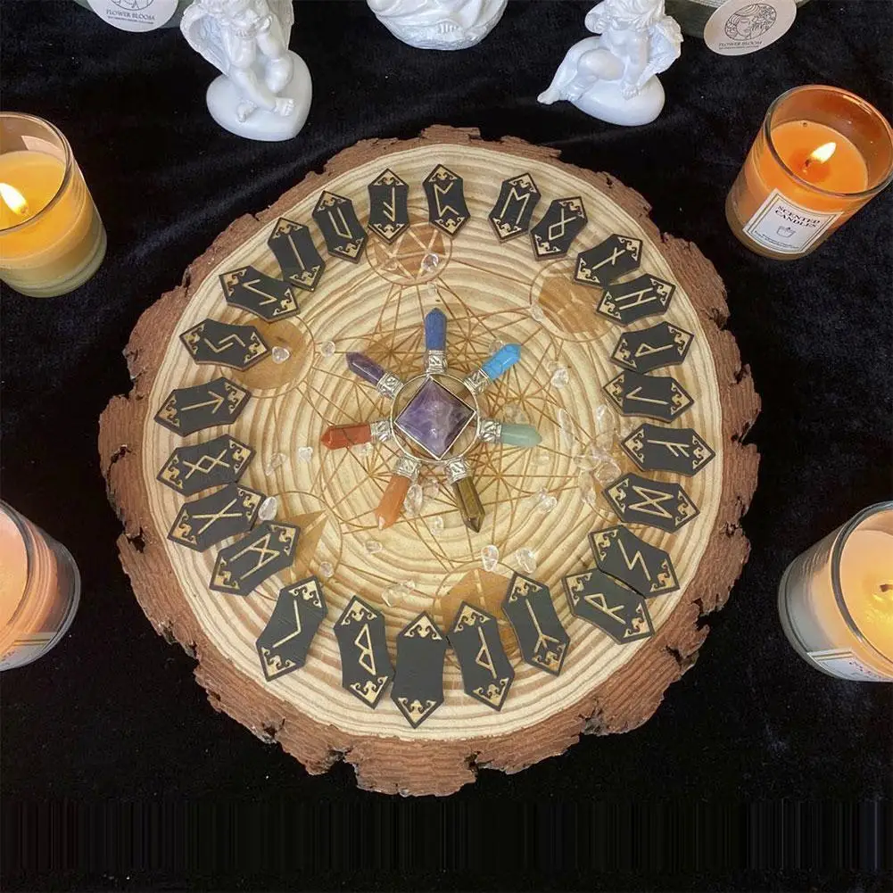 

Engraved Rune Suit For Divination Props For Western Occultism B2B4