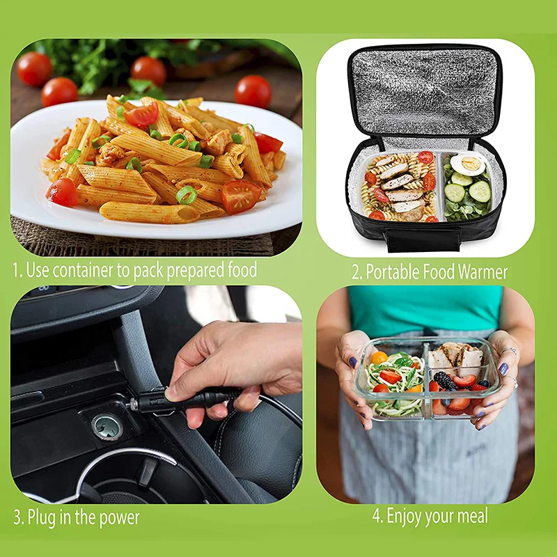 Портативная автомобильная электрическая сумка с подогревом 12 В контейнер для