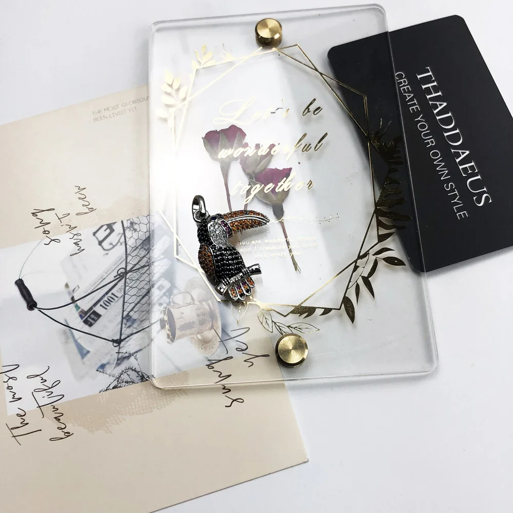 Кулон красочные птицы Тукан Сова попугай Кот Бабочка коала Стрекоза модные