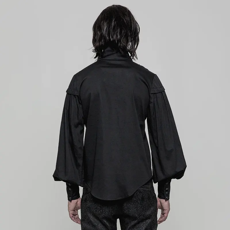 Панк рейв Готический Западный фестиваль фонарь длинный рукав Высокий воротник