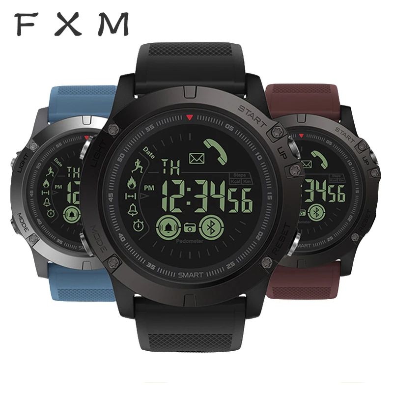FXM VIBE 3 3S GMT Zwei Orten Alle tag Activity Rekord Sport 33 Monat Lange Standby Informationen Erinnerung smartwatch Smart Uhr|Мужские
