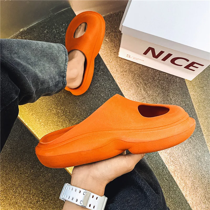 

Однотонные тапочки, обувь для пар, легкая новая брендовая мужская обувь из ЭВА, дышащие уличные спортивные тапочки для женщин 2021