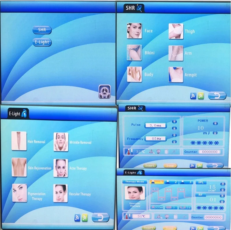 Цена по прейскуранту завода OPT SHR /IPL удаление волос и отбеливание кожи 640nm 530nm 480nm