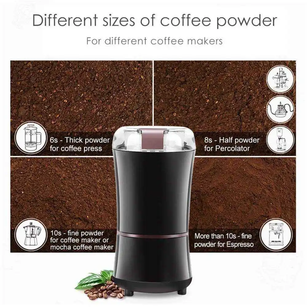 Kaufen 400W Kaffeemühle Elektrische Kaffee Maschine 304 Edelstahl 220V Elektrische Grinder Für Kaffee Bohnen Mutter Samen Gewürze Kräuter