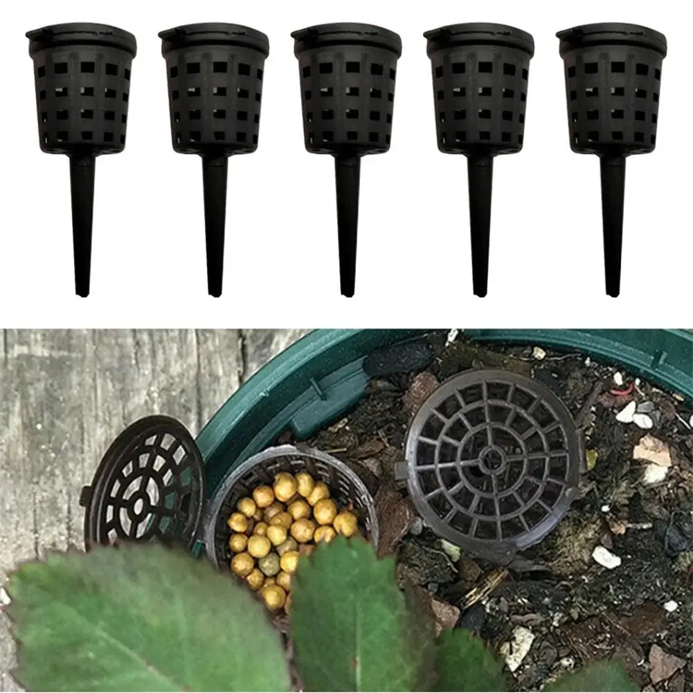 

10/50 Pcs Plant Fertilizer Mesh Baskets With Lid Orchid Cultivate Park Root Nursery Pots Bonsai Agriculture Aquarium Portable