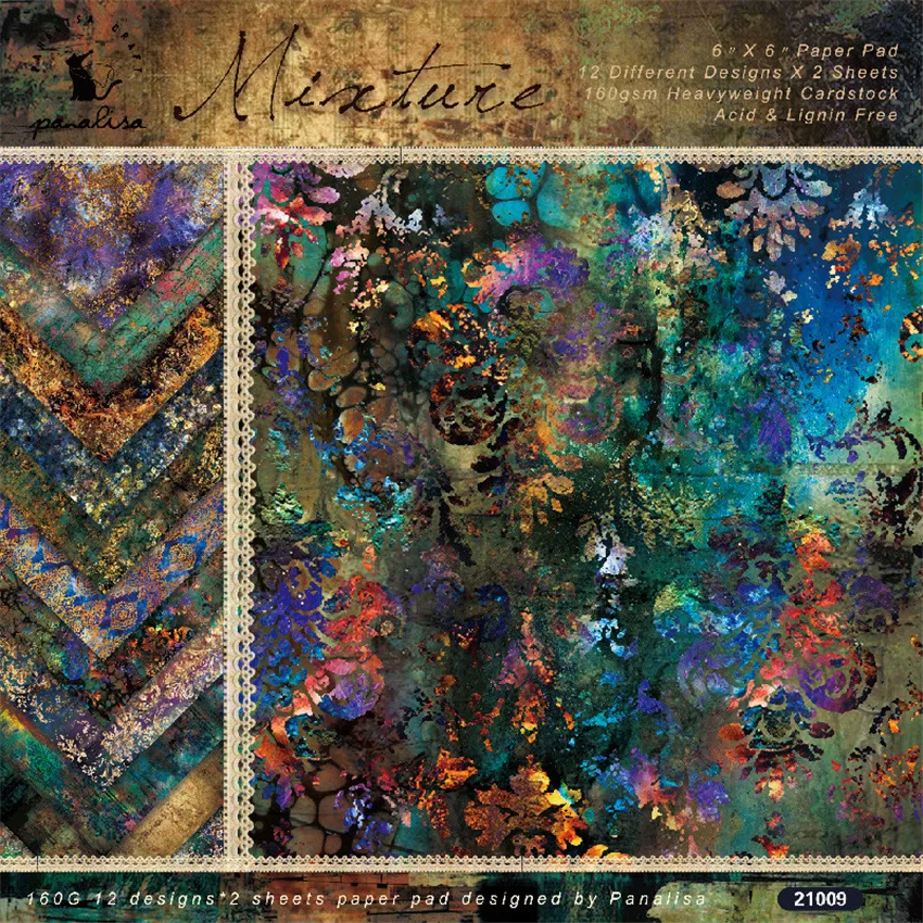 

24 Sheets/Pack 6"*6" Flower Pattern Scrapbooking Papers DIY Art Background Paper Pad For Album Card Making Handmade Paper Craft