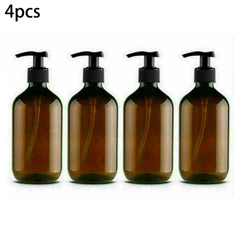 

4pcs 300ML Hand Pump Plastic 300ML Bathroom Liquid Soap Foam Dispenser Bottle Pump Bottle Lotion Bottle