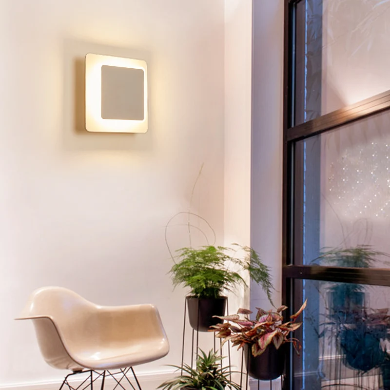 Акриловый современный светодиодный настенный светильник для дома гостиной