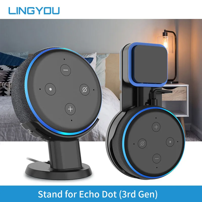 Настенное крепление LINGYOU для Amazon Echo Dot 3rd Gen настольная подставка Alexa 3 Smart Speaker с