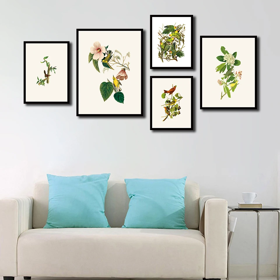 Картина с принтом скандинавских деревьев ветвей и листьев плакат домашний декор