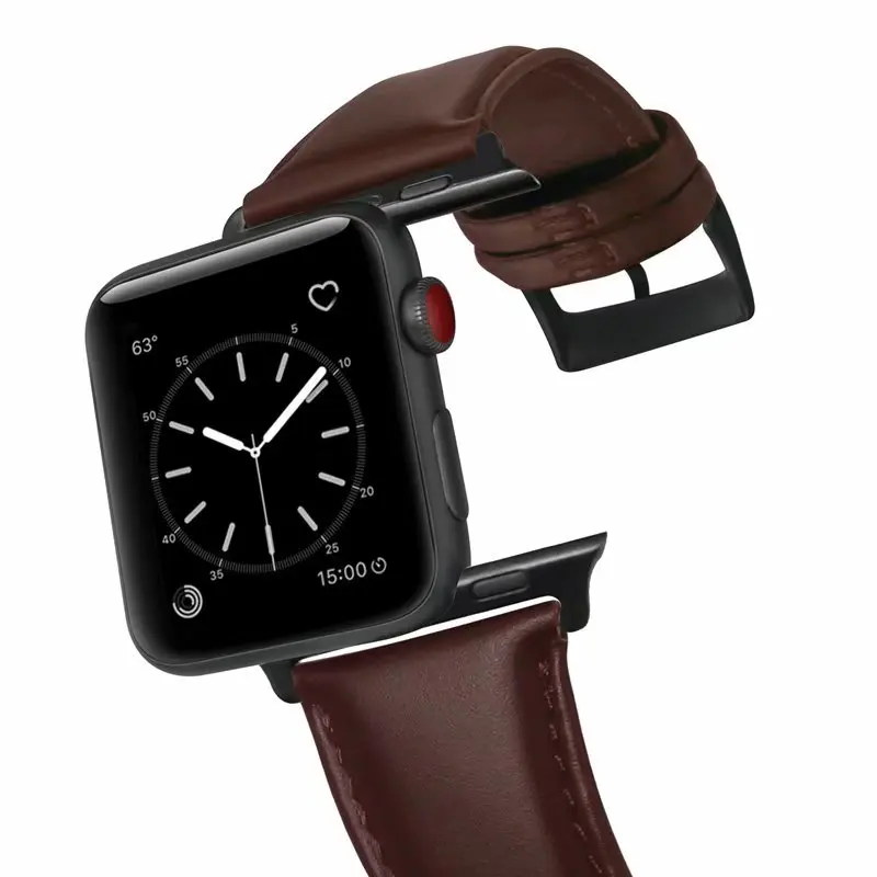 Сменный ремень из натуральной кожи ремешок для iwatch 38 мм 42 с пряжкой Apple Watch 40 44