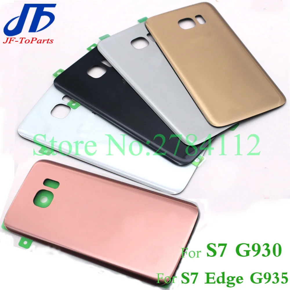10 шт. Задняя стеклянная крышка Замена для samsung GALAXY S7 G930/S7 Edge G935 задняя крышка корпуса батарейного отсека задняя клейкая часть