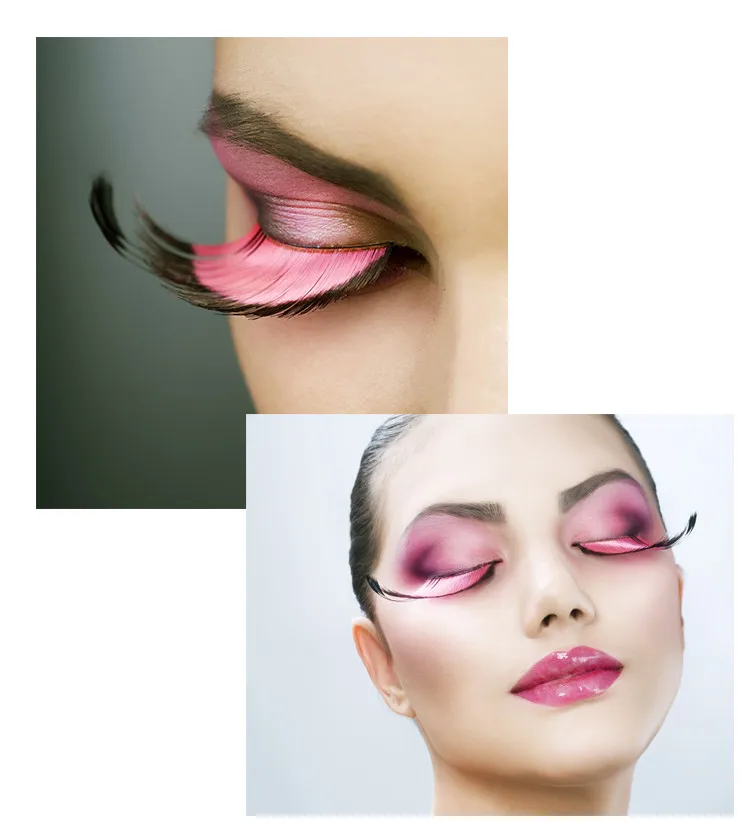 Длинные перьевые ресницы Bittb макияж для вечеринки по случаю Хэллоуина