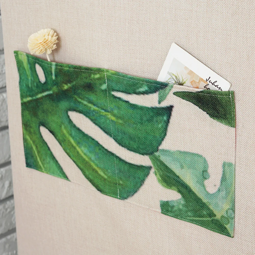 

Linen Cotton Washing Machine Cover Forest Leaves Printing Dust Cover