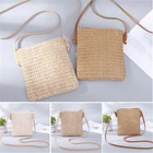 Сумка-тоут женская ротанговая, модный трендовый пляжный соломенный мессенджер, плетеная Сумочка через плечо, корзина на плечо, лето 2020