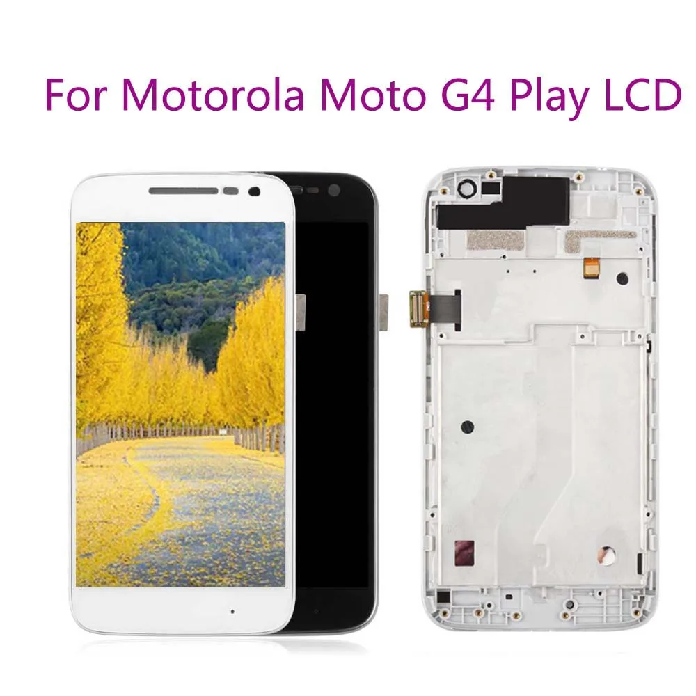 

ЖК-дисплей 5,0 дюйма для Motorola MOTO G4 PLAY, ЖК-дисплей с сенсорным экраном и дигитайзером в сборе Xt1601, Xt1602, XT1603, Xt1604, ЖК-дисплей с рамкой
