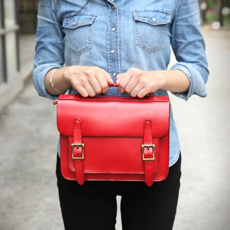 

2020 new original handmade leather shoulder bag handbag messenger bag fashion ladies bag postage bag cowhide leather female bag