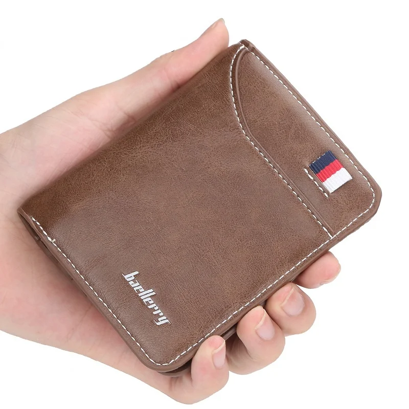 

Wallet Men's Short Korean Vertical Multi-Card Slots Three-fold Change Purse Thin Driver's License Card Case Wallet Men