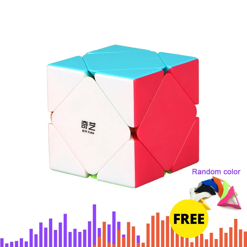 

QiYi Skewb Solid Color Profissional Magic Cube Competition Speed Puzzle Cubes Toys For Kids Game-specific 6 Colors Patience Game