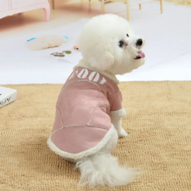 New Pet Autumn Winter Warm Costume 2-legged Coat Thickening Fleece Button Jacket For Dogs | Дом и сад