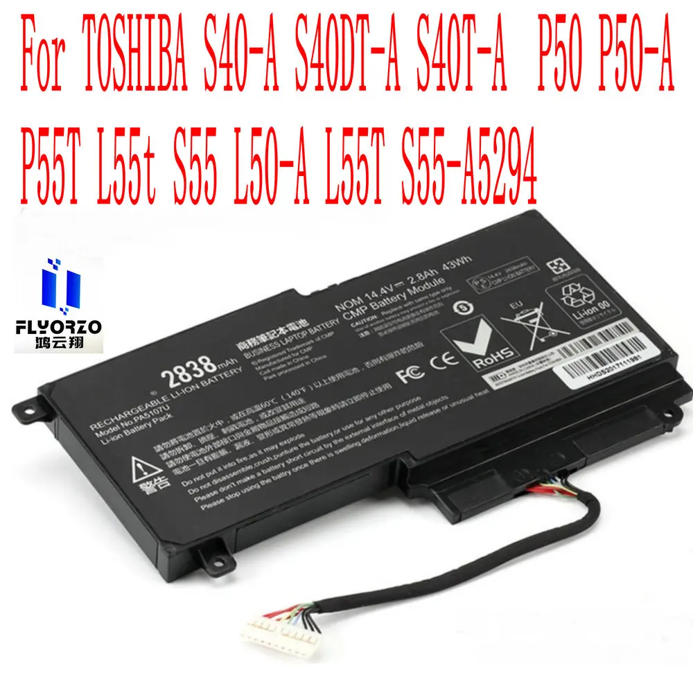 

Новое высокое качество 43WH PA5107U-1BRS Батарея для TOSHIBA S40-A S40DT-A S40T-A P50 P50-A P55T L55t S55 L50-A L55T S55-A5294 ноутбук