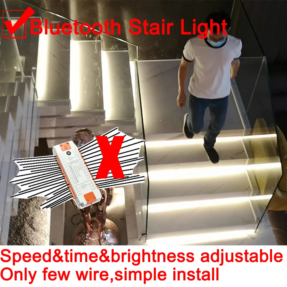 

Bluetooth intelligent stair light Human Body Induction Night light Motion Sensor Infrared Cabinet Stair Lamp