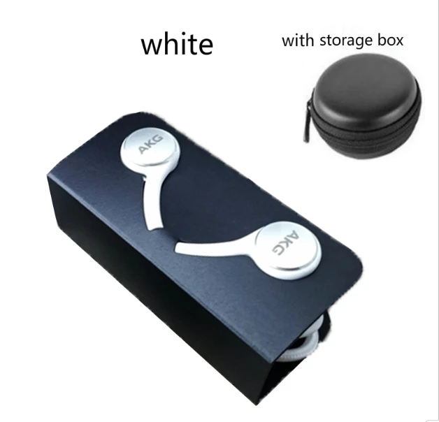 white with box Наушники AKG EO-IG955, 3,5 мм, наушники-вкладыши, проводной микрофон, гарнитура для xiaomi huawei, samsung Galaxy S10 10+ S9 S9+ S8 S8+, смартфон - Цвет: white with box