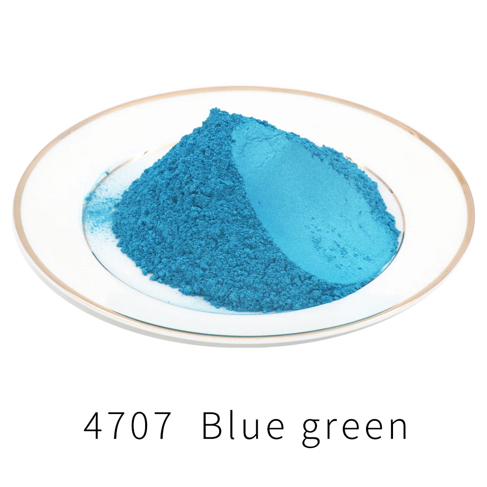 

Pigment Pearl Powder Acrylic Paint Type 4707 for Craft Art Automotive Paint Soap Dye Colorant 50g Blue Green Mica Powder Pigment