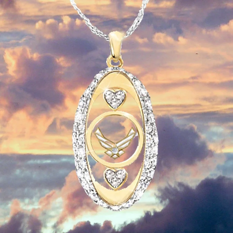 

New Fashion Luxury Exquisite Geometric Oval Necklace Female Charm Romantic Wedding Jewelry Accessories Holiday Gift Wholesale