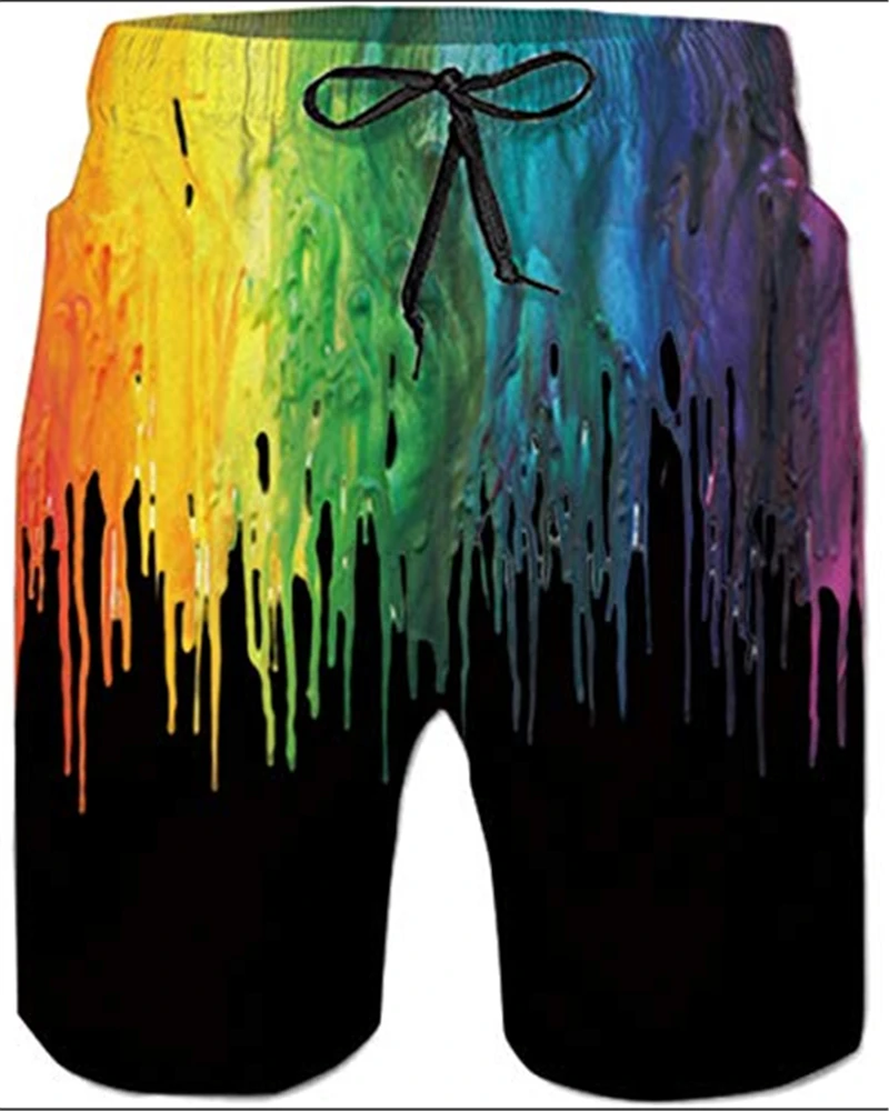 

Summer Men's 3D Shorts Printed Casual Swimming Beach Shorts Fashion Swimwear Shorts Oversized Adult Shorts