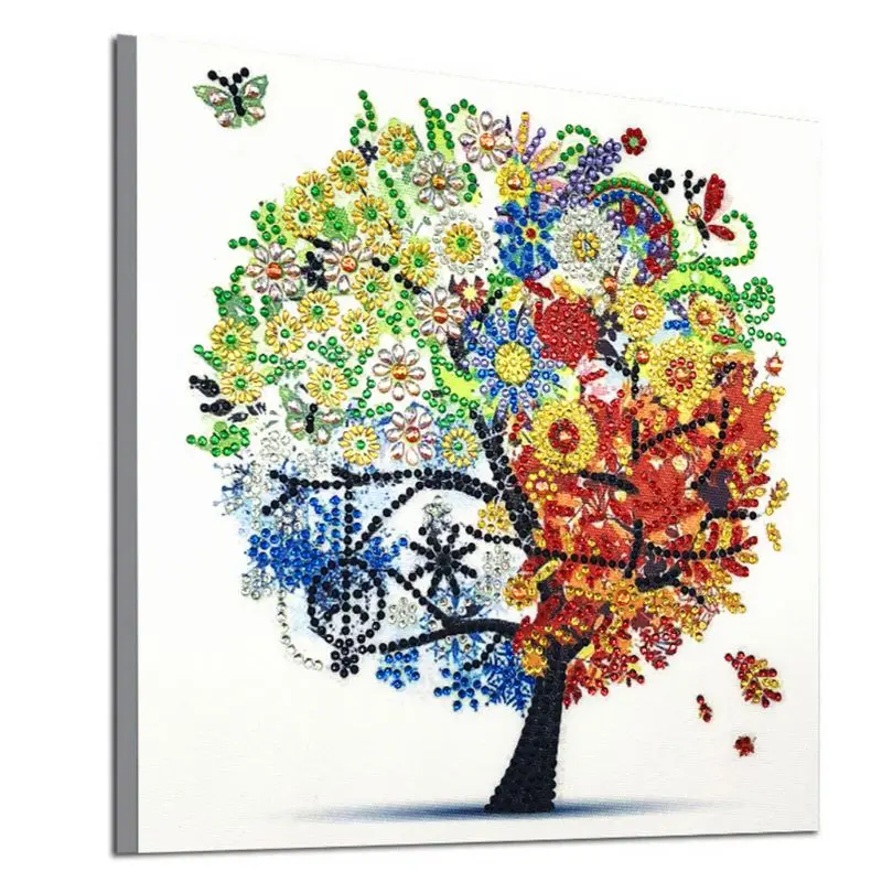 Four Season Tree 5D Special Shaped Diamond Painting Embroidery Needlework Rhinestone Crystal Cross Craft Stitch Kit DIY | Дом и сад