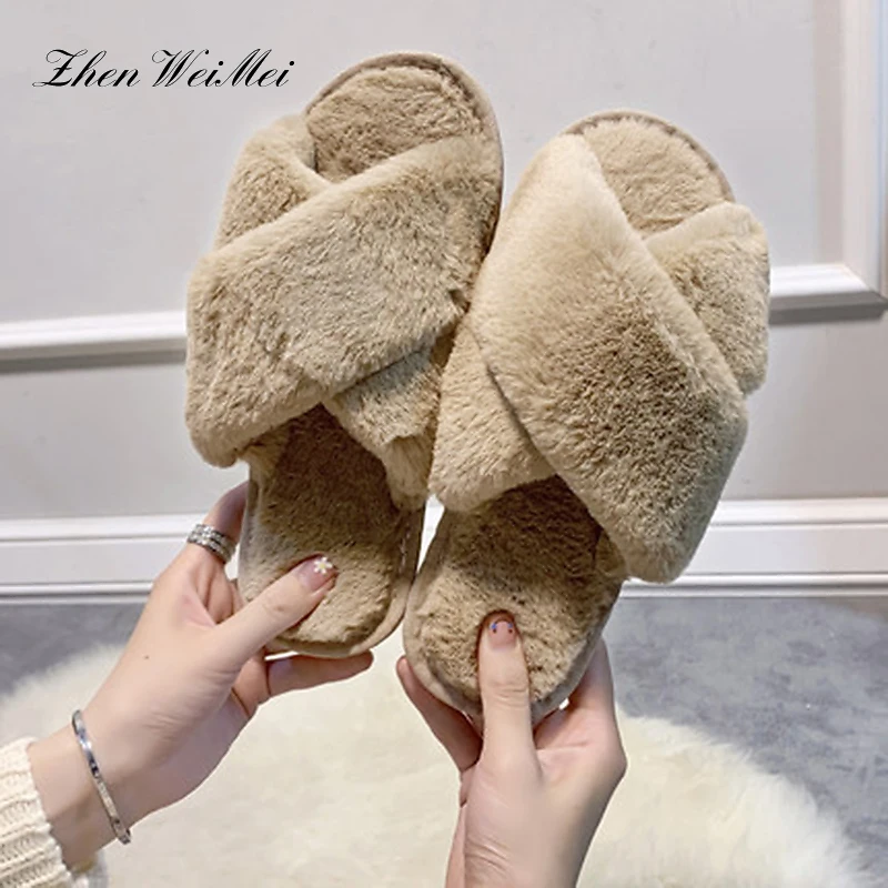 Новые зимние тапочки на плоской подошве женские хлопковые домашние Вьетнамки модные теплые вьетнамки из