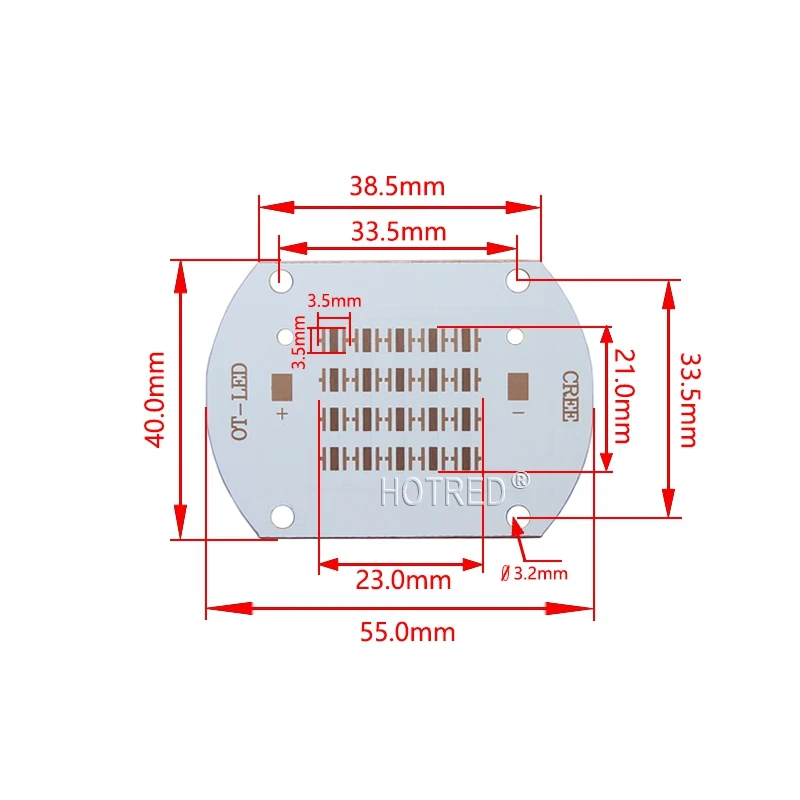 Светодиодная медная печатная плата Cree XPE XTE XPG XPL XML3535 5050 XHP50 светодиодный