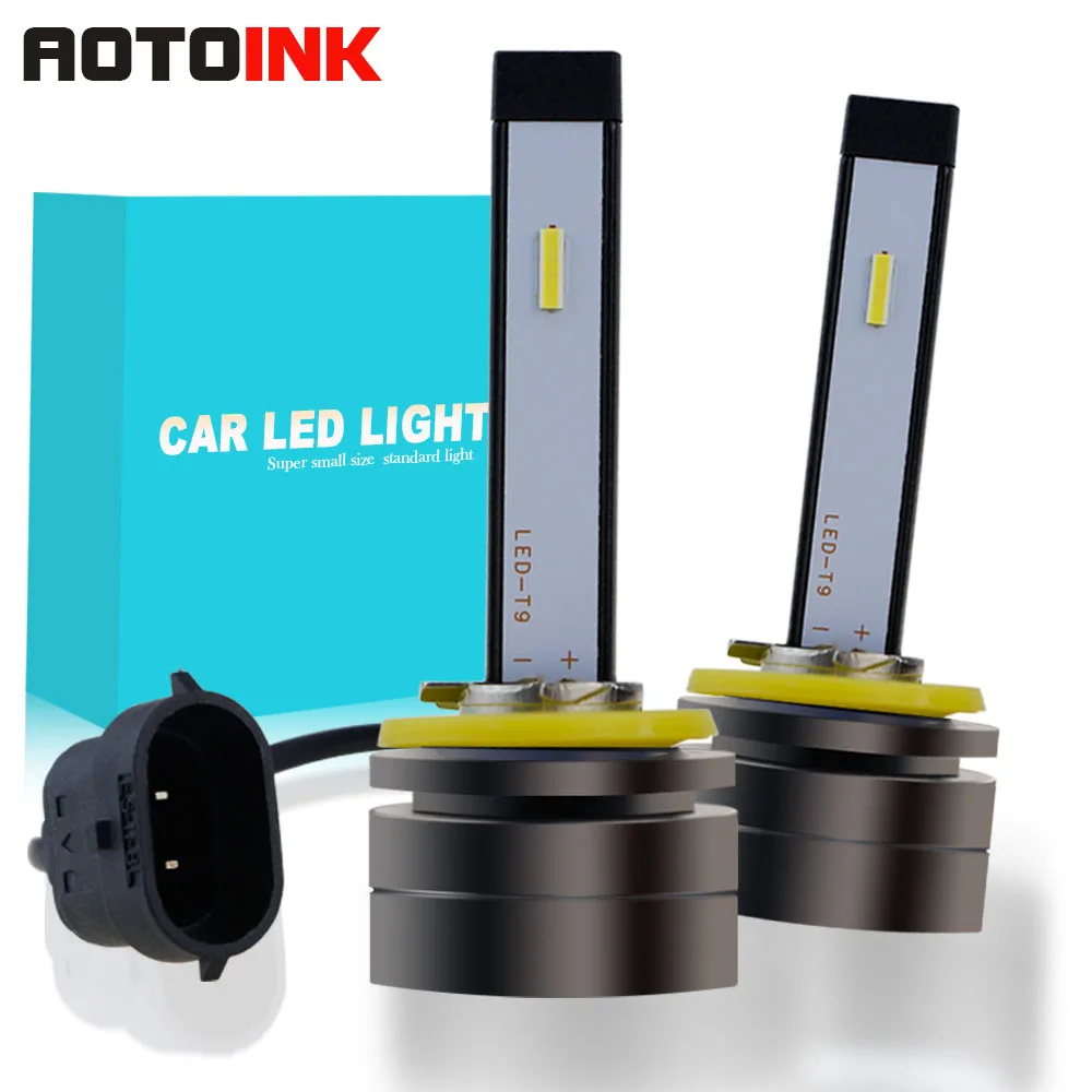 H27 881 880 H4 H7 H8 Car LED Headlight Bulbs 60W H11 H1 H3 HB3 HB4 CSP Super Mini Fog Light Headlamp 12V 8000LM 2PCS