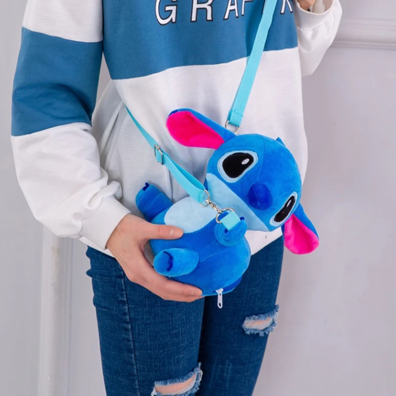 Сумки через плечо Lilo And Stitch для детей плюшевая игрушка кукла мультяшная монета