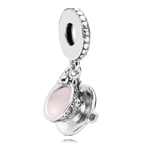 

Подвеска из серебра 925 пробы с розовой эмалью для браслета и ожерелья pandora