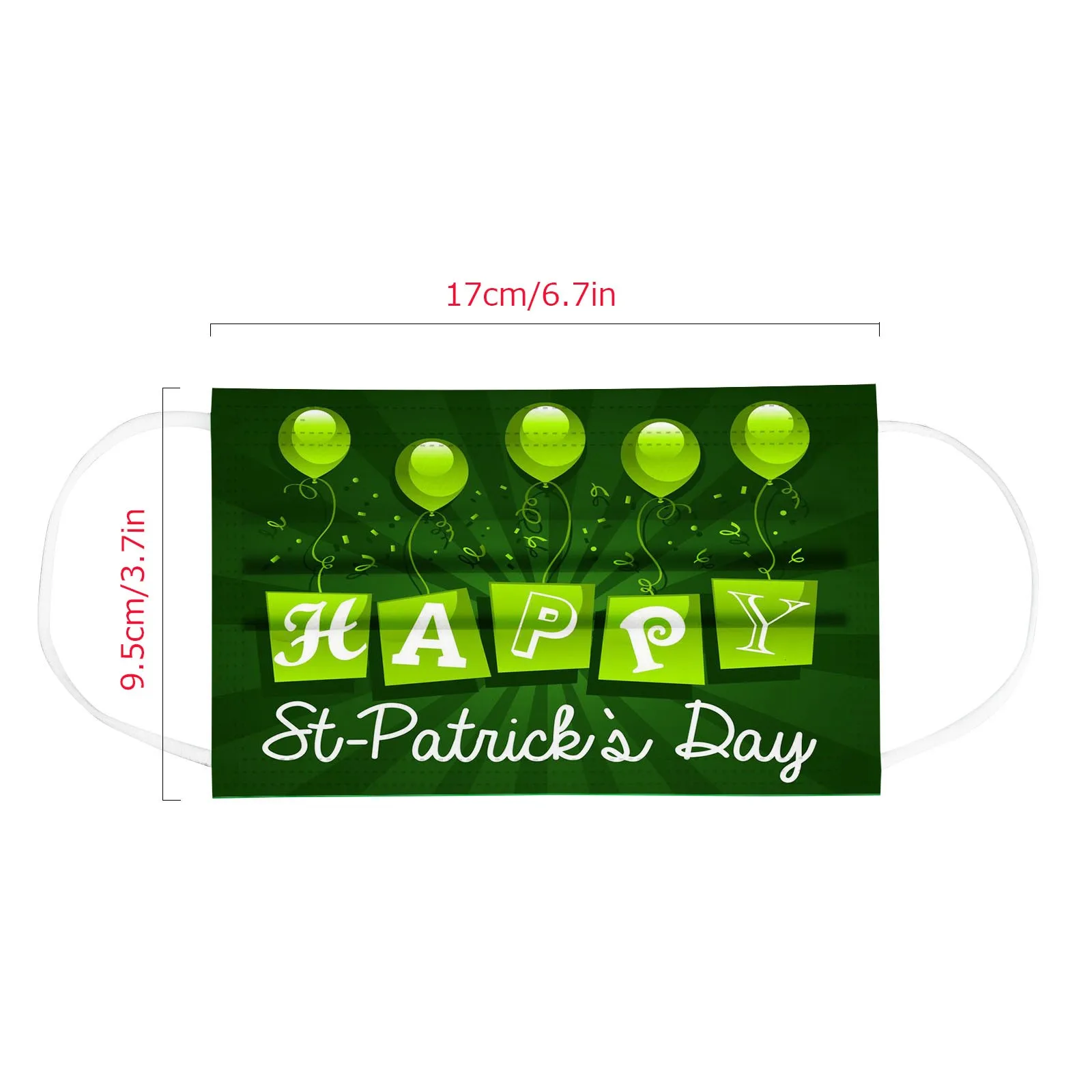 

Headband 10/20/30/50/100 pcs mascarillas masque St. Patrick's Day Disposable Face Mask Adult Printed Disposable Masks