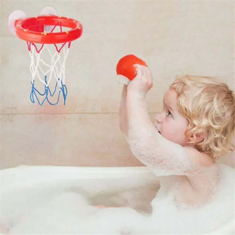 

Bathroom Toddler Toys Children Bathtub Shooting Basket Set Sucker Mini Shooting Plastic Basketball Net Pocket Kids Shooting Toys